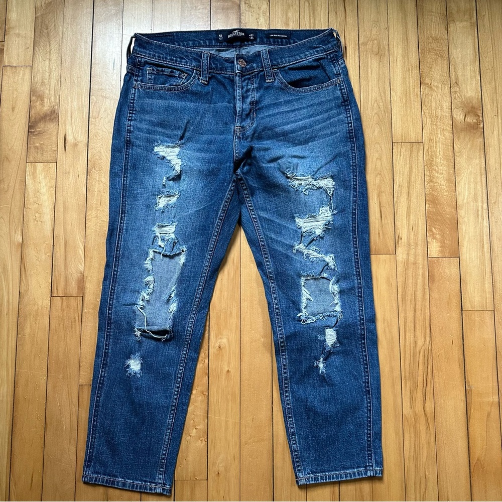 Hollister Low-Rise Distressed Boyfriend Jean